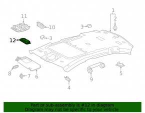 Lampă portbagaj pentru Lexus ES250 ES300h ES350 19-26 neagră, pentru vedere panoramică