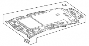 Acoperirea plafonului pentru Mercedes W167 GLE 350 450 20-23 cu panoramă, bej