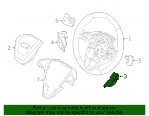 Кнопки управления на руле правые Ford Edge 19-24