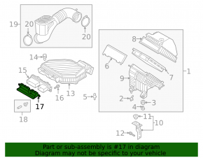 Воздухоприемник Hyundai Tucson 16-21 передняя часть