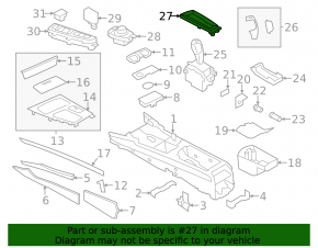 Накладка шифтера АКПП BMW X3 F25 11-17 хром, царапины