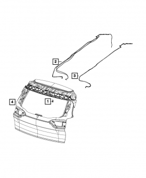 Форсунка омывателя задняя Jeep Cherokee KL 14-23