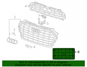 Platformă pentru bara de protecție față Audi Q5 80A 21-24