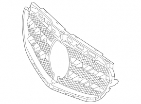 Grilă radiator Mercedes Clasa E W212 14-16 sub cameră