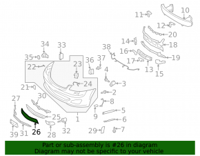 Grilă bară față inferioară Mercedes Clasa S W221 63/65 10-13