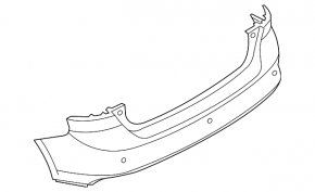 Бампер задний голый Ford Focus mk3 15-18 рест 4d