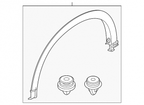 Ornament aripă stânga față Mazda CX-5 22-25 albastru