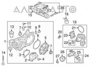 Задний дифференциал редуктор Volvo XC90 16-23 T5, T6 в сборе 123к, ржавая муфта, сломаны крепления