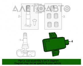 Tire Pressure TPMS Monitoring-Receiver Fiat 500 13-14
