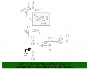 Ограничитель двери передней левой Toyota Sienna 04-10