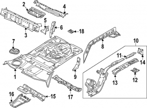 Корыто багажника Audi Q5 80A 23-24 3.0T, MHEV