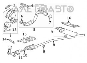 Катализатор второй Buick Encore 13-18 LUV