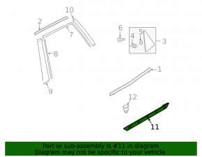 Накладка двери нижняя задняя левая Mazda CX-7 06-12