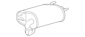 Глушитель задняя часть бочка Toyota Camry v50 12-13 usa LE с насадкой, вмятины