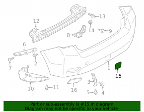 Capac cârlig de remorcare pentru bara spate Subaru Impreza 17-23 GK break