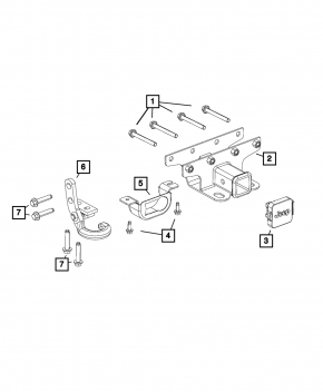 Заглушка фаркопа Jeep Cherokee KL 14-23 резина