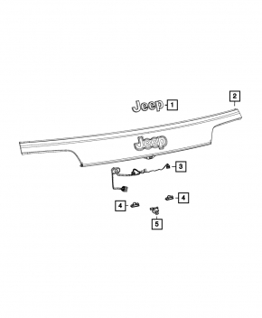 Подсветка номера двери багажника левая Jeep Grand Cherokee WK2 14-16