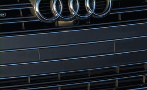 Накладка переднего бампера под номер Audi A4 B9 17-19