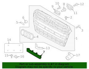 Husă bara față pentru Audi A4 B9 17-19