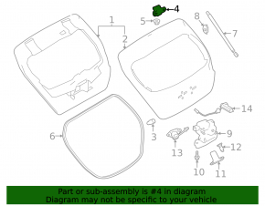 Петля двери багажника левая Nissan Leaf 11-17