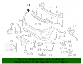 Capac spălător far dreapta cu suport pentru Land Rover Range Rover Evoque 12-18