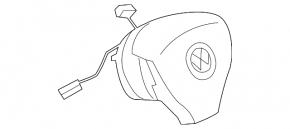 Подушка безопасности airbag в руль водительская VW CC 08-15