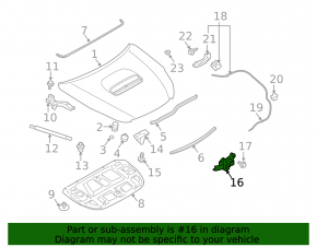 Замок капота Subaru Outback 10-14