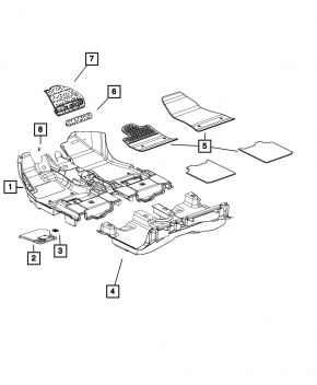 Покрытие пола Fiat 500L 14-17