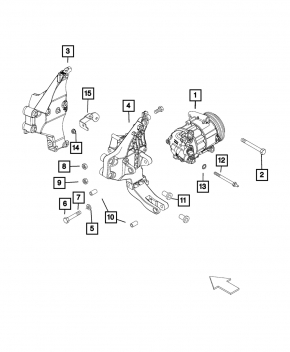 Кронштейн крепления генератора Fiat 500 12-17