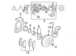Датчик ABS передний правый Toyota Sienna 04-10