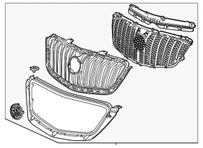 Решетка радиатора grill Buick Encore 13-16