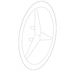Emblemă cu logo-ul portbagajului Mercedes Clasa C W205 15-18