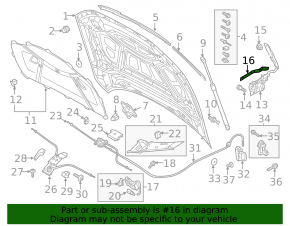 Накладка петли капота левая Audi A6 C8 19-24