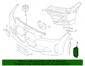 Решетка переднего бампера правая BMW 4 G26 22-26