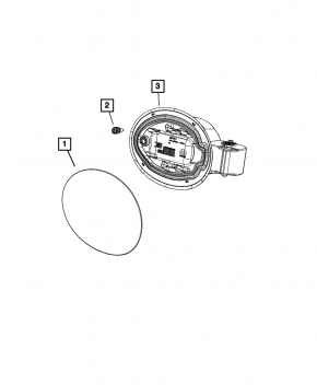 Корпус лючка бензобака Jeep Cherokee KL 19-23