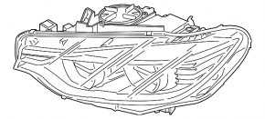 Фара передняя правая в сборе BMW 4 F32/33/36 14-16 ксенон