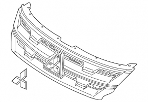 Решетка радиатора grill Mitsubishi Outlander Sport ASX 20-26