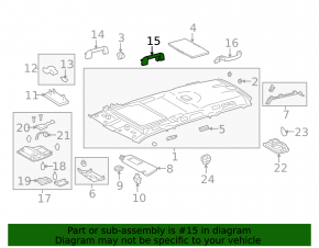 Ручка потолка правая Toyota Avalon серая 05-12