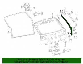 Датчик уровня наклона двери багажника правый Lexus RX350 RX450h 10-15
