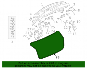 Уплотнитель крышки багажника Audi A4 B9 17-25