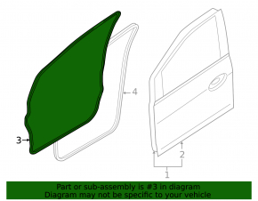 Уплотнитель двери передней правой Ford C-max MK2 13-18
