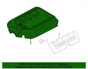 Накладка двигателя Ford Mustang mk6 15-17 5.0