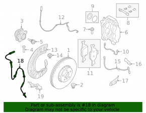Senzor ABS față stânga pentru BMW X5 G05 19-24