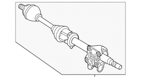 Semiardă arbore transmisie față dreapta Volvo S60 15-18 FWD