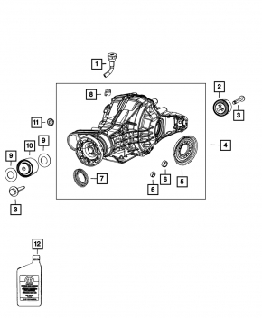 Задний дифференциал редуктор Jeep Grand Cherokee WK2 14-22 3.45, 3.6L, 57к
