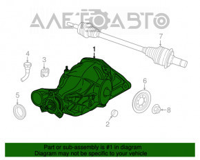 Задний дифференциал редуктор Jeep Grand Cherokee WK2 14-22 3.45, 3.6L, 57к