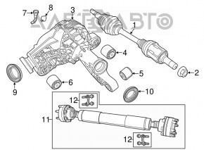 Задний дифференциал редуктор Jeep Grand Cherokee WK2 14-22 3.45, 3.6L, 57к