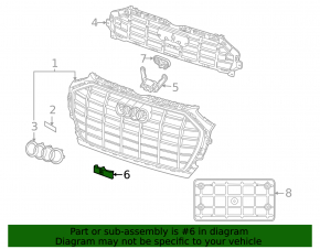 Capac cameră video frontală pentru Audi Q5 80A 21-25