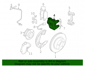 Etrier frână față stânga BMW 1 E82 08-13 3.0T N51 N52