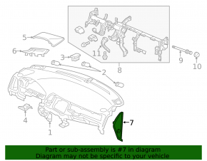 Накладка передней панели боковая правая Honda HR-V 16-22 черная